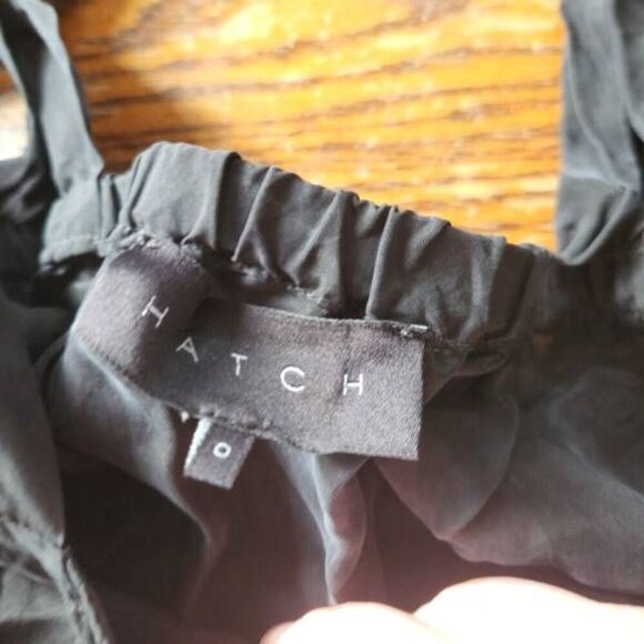 HATCH Kate black bow tie shoulder dress sz 0 (US XS) - Picture 3 of 4